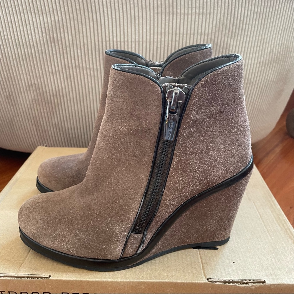 Vince Camuto Brown Suede Wedge Shoes